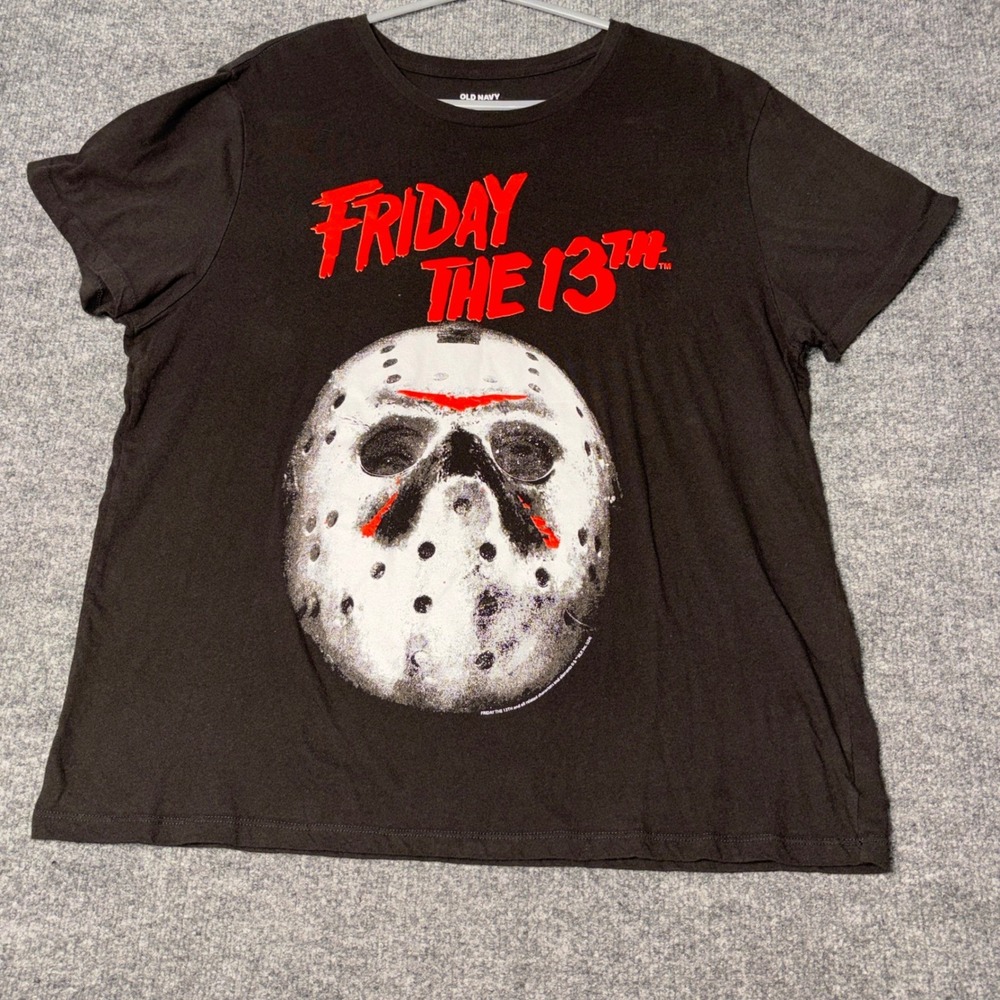 Old Navy Graphic T-Shirt Mens XL Black Friday The 13th Jason Voorhees Slasher